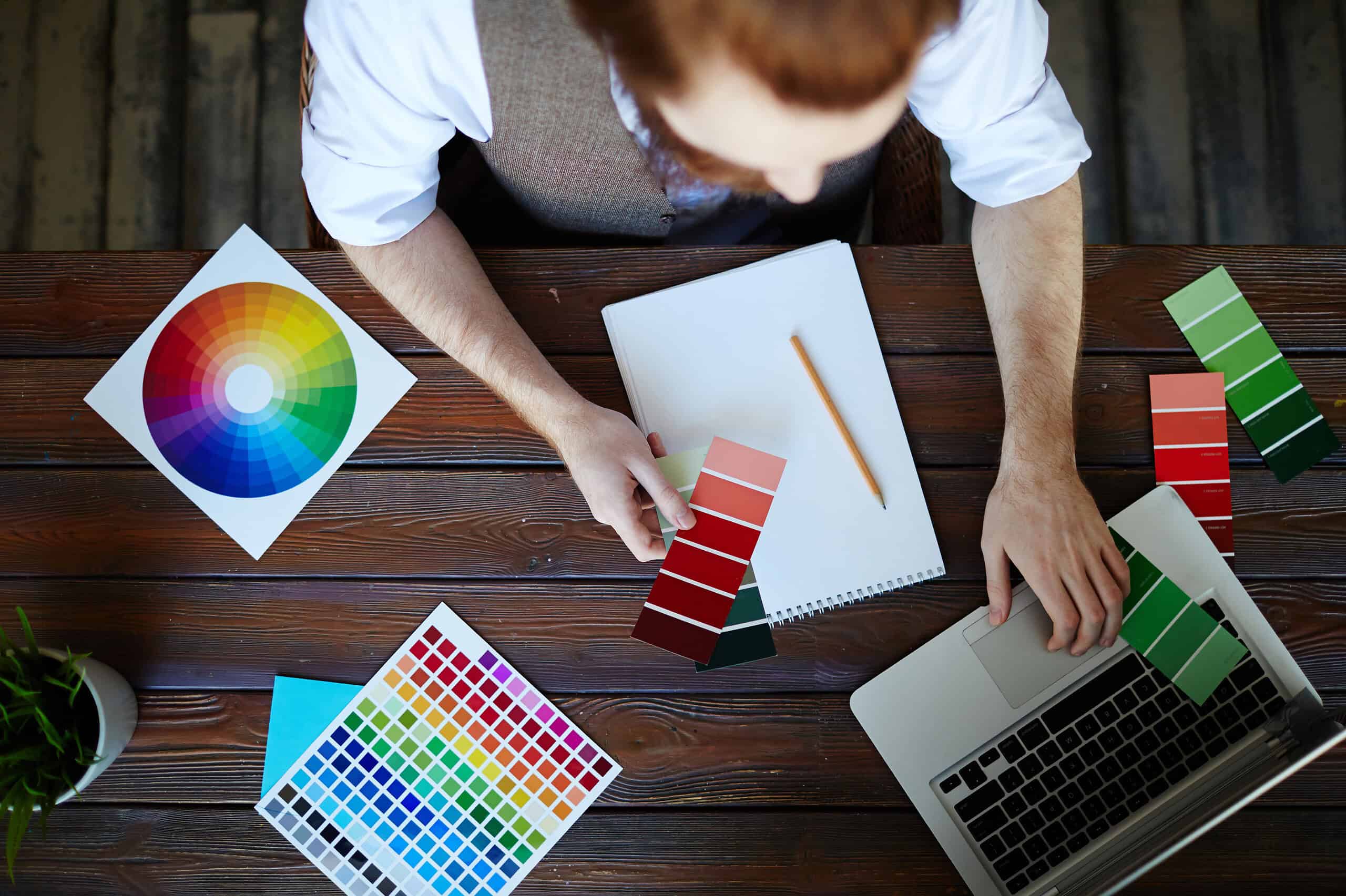 Color wheel and swatches for color analysis and digital art workflows.